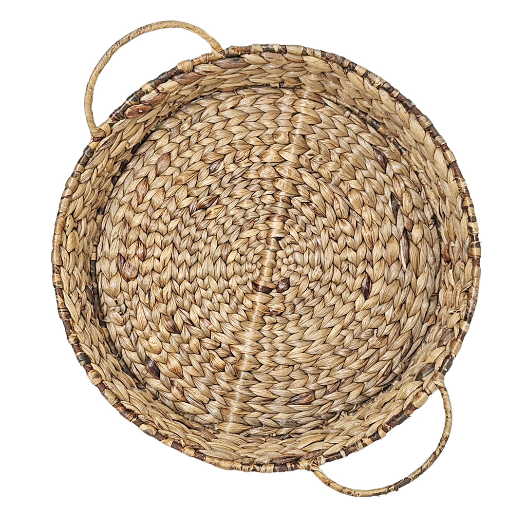 Water Hyacinth Round Tray (Big) - Solearthstore